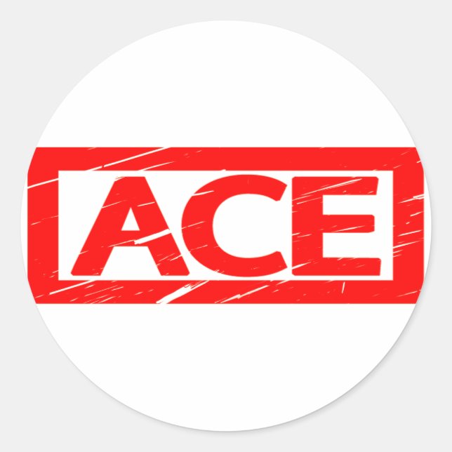 Ace Stamp Classic Round Sticker (Front)