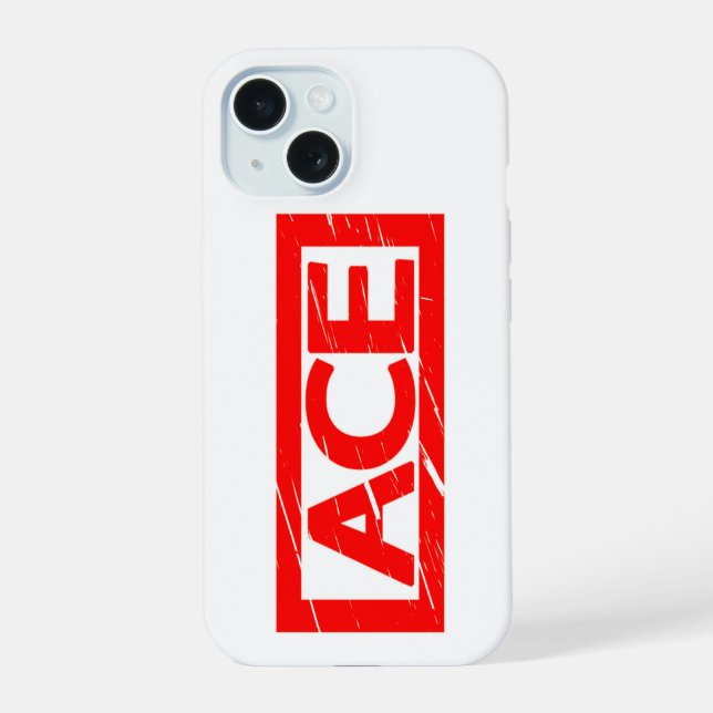 Ace Stamp iPhone 15 Case (Back)