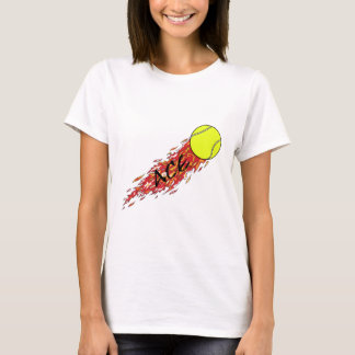 ace tennis ball on fire flames T-Shirt