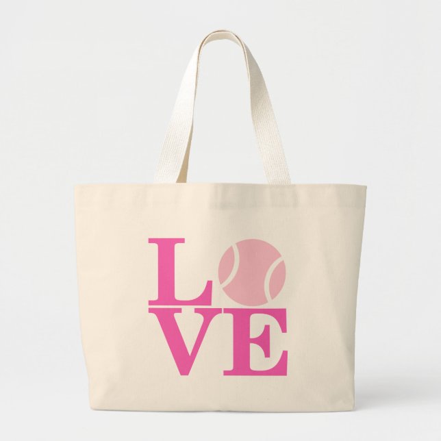 Ace Tennis LOVE Large Tote Bag (Front)