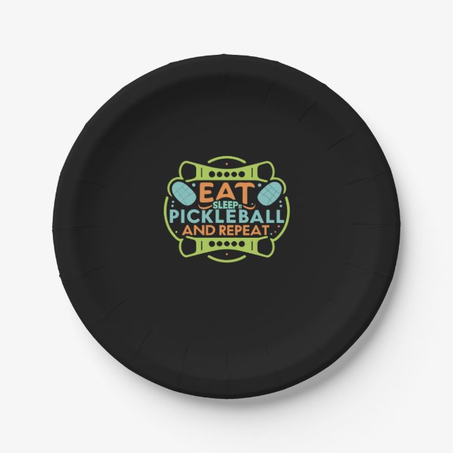 Ace the Court with Pickleball   Paper Plate (Front)