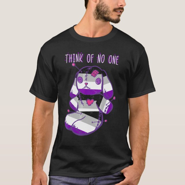 Ace Voodoo Doll Think Of No One Cute Pastel Goth A T-Shirt (Front)