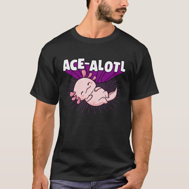 Acealotl Ace Alotl Asexual Pride Axolotl T-Shirt (Front)