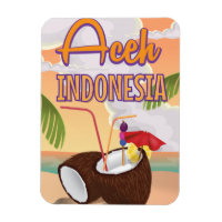 Aceh Indonesia vintage travel poster