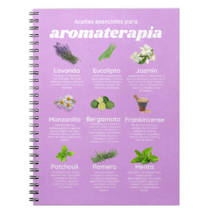 Aceites esenciales aromaterapia español lavanda notebook