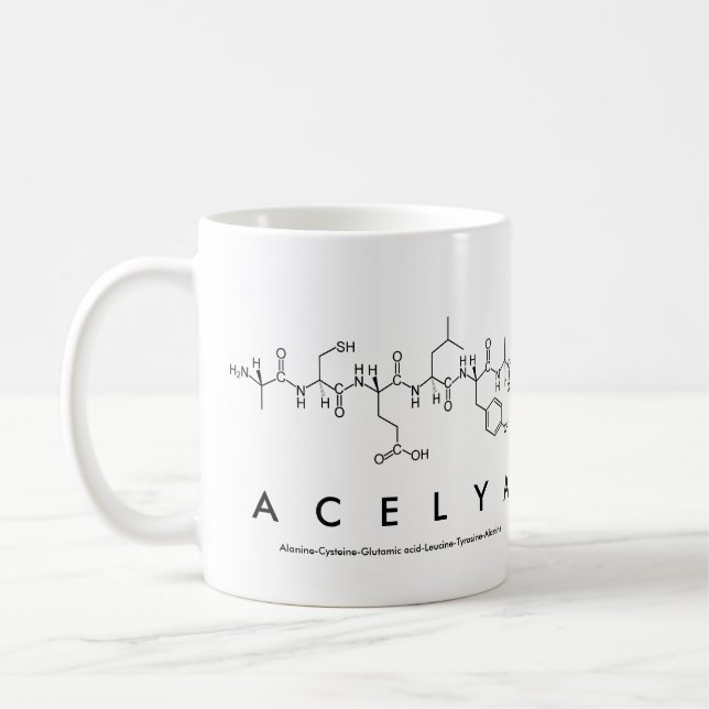 Acelya peptide name mug (Left)