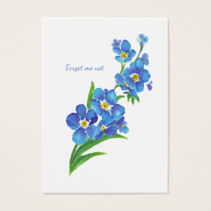 ACEO ATC Watercolor Forget me not Flower Art