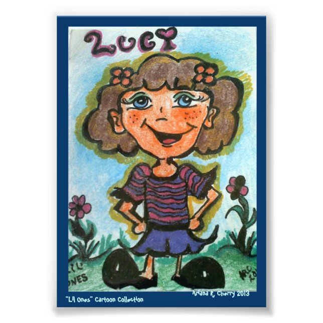 ACEO "LUCY" Cartoon by Artist, Ariana R. Cherry Photo Print (Front)