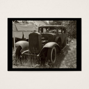 ACEO- Really Old Rusty Car- Mini Print
