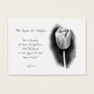 ACEO SIZE: TULIP: BIBLE VERSE: PENCIL ART