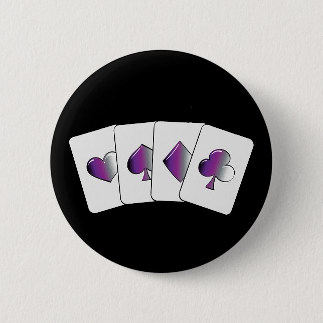 Aces 6 Cm Round Badge (Front)