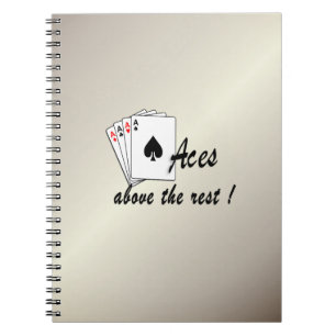 Aces Above the Rest Antique Gold Notebook