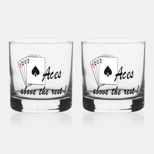 Aces Above the Rest Glass (Front)