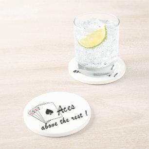 Aces Above the Rest Glass Coaster
