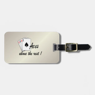 Aces Above the Rest Gold Luggage Tag