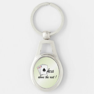 Aces Above the Rest Green Key Ring