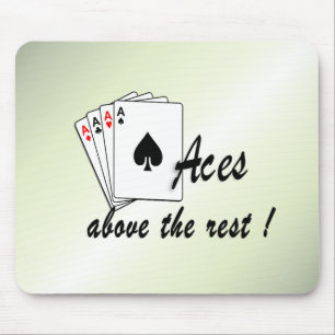 Aces Above the Rest Green Mouse Pad