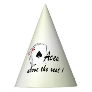 Aces Above the Rest Green Party Hat