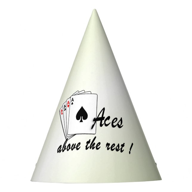 Aces Above the Rest Green Party Hat (Front)