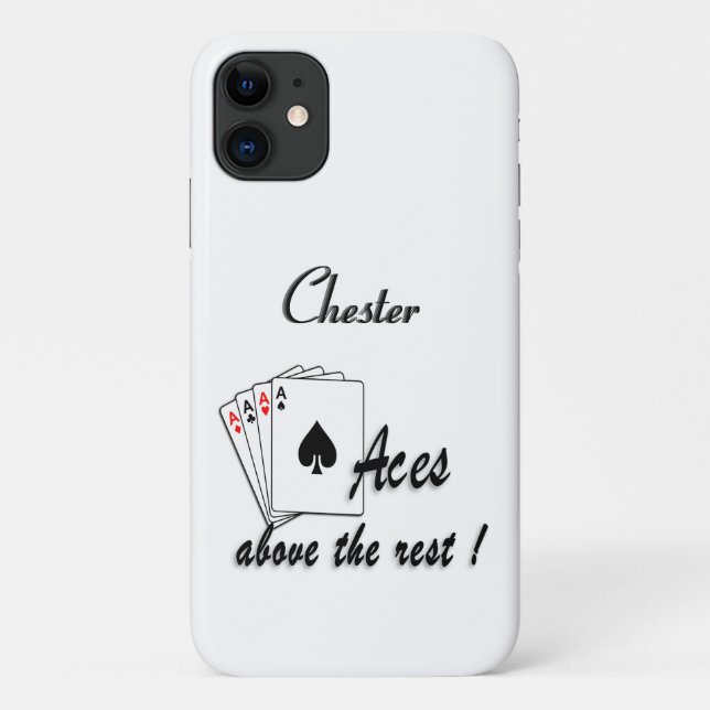 Aces Above the Rest Personal Name Case-Mate iPhone Case (Back)