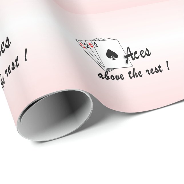 Aces Above the Rest Red Wrapping Paper (Roll Corner)