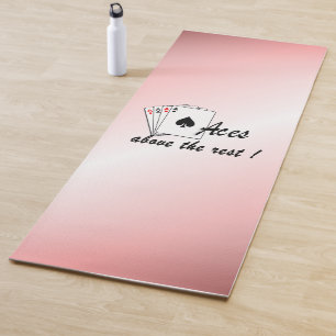 Aces Above the Rest Red Yoga Mat