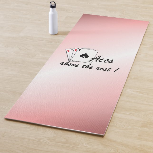 Aces Above the Rest Red Yoga Mat (In Situ)