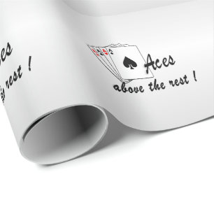 Aces Above the Rest Silver Tote Bag Wrapping Paper