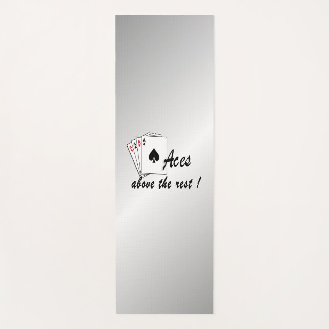 Aces Above the Rest Silver Yoga Mat (Front)