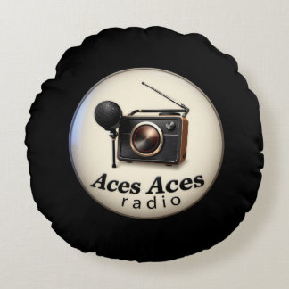 Aces Aces retro  Round Cushion