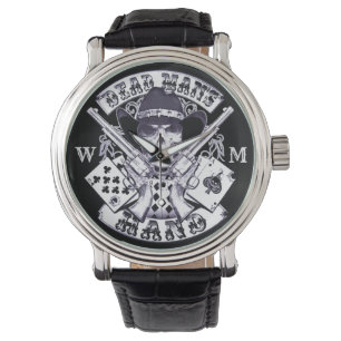 Aces and Eights Cowboy Skull Monogram Watch