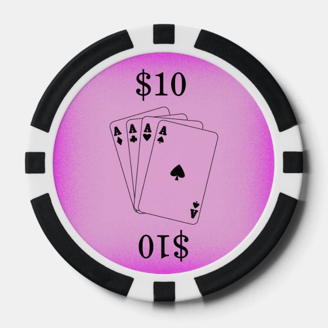Aces Bachelorette Party Poker Chips (Front)