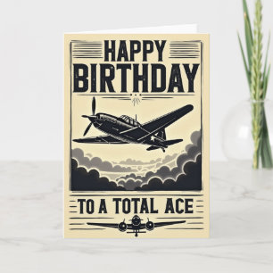 Aces Birthday Plane Card