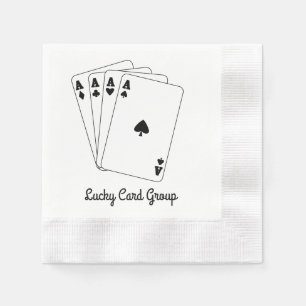 Aces Cards Custom Name Napkin