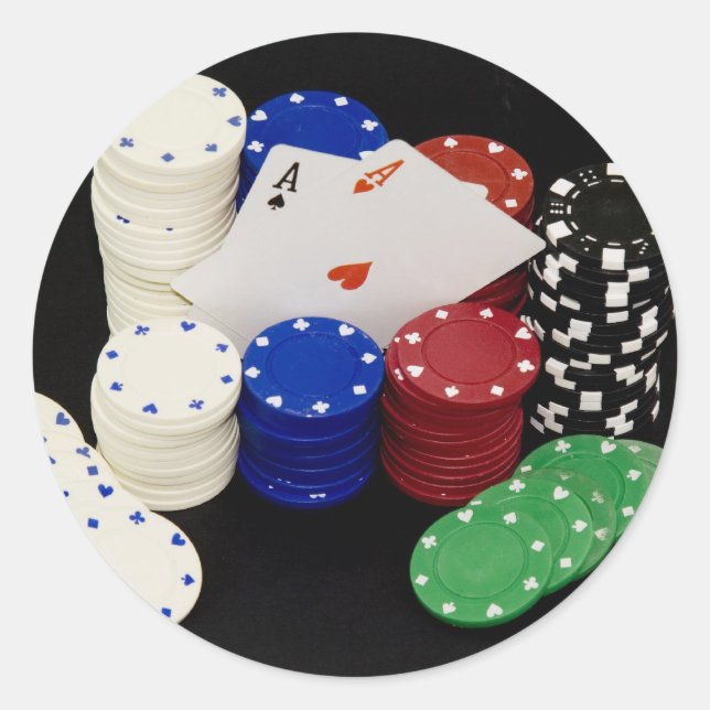 Aces Classic Round Sticker (Front)