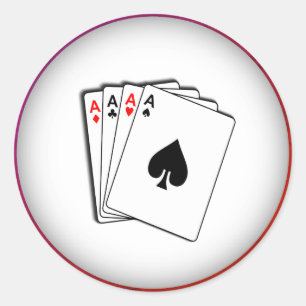 Aces Classic Round Sticker