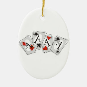 Aces High Ceramic Tree Decoration