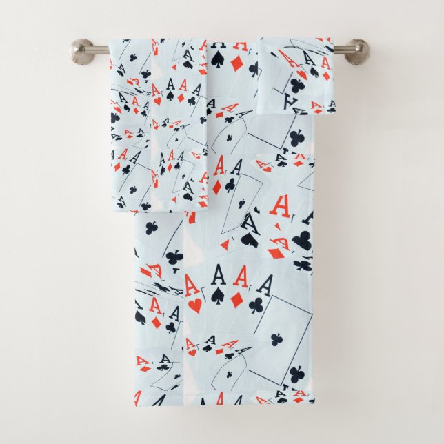 Aces In A Layered Pattern, Bath Towel Set (Insitu)
