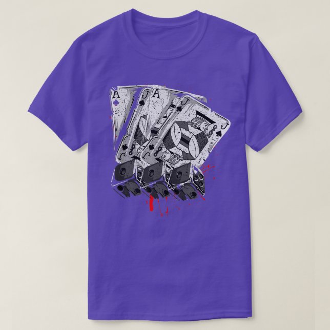 Aces Jacks & Dices - Vintage Poker Design  T-Shirt (Design Front)