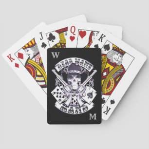 Aces N Eights Dead Man's Hand Personal Monogram Playing Cards