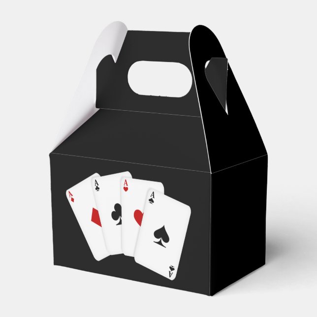 Aces playing card poker party gable favour box (Front Side)