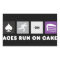 Aces Run on Cake Sticker Dark