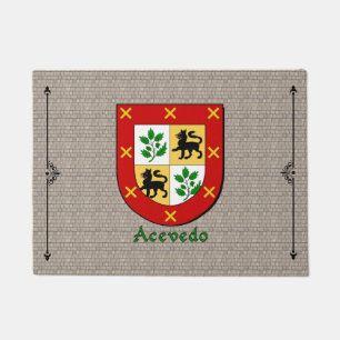 Acevedo Historical Shield on Cobblestone Doormat