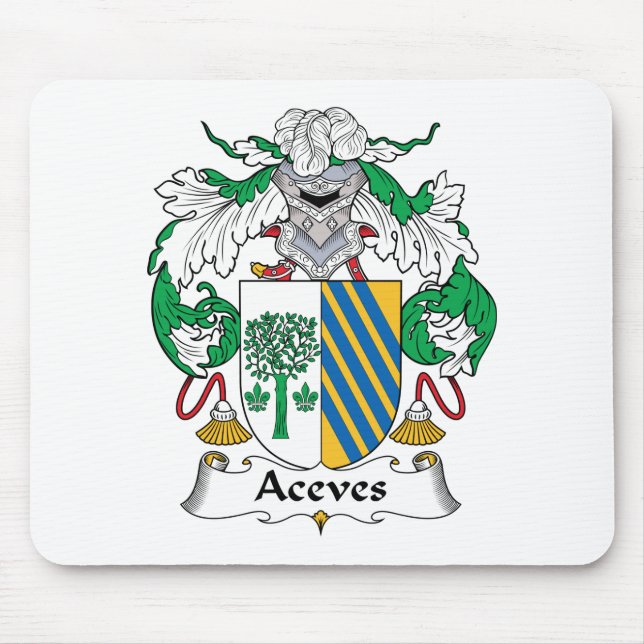 Aceves Family Crest Mouse Pad (Front)