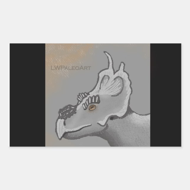 Achelousaurus Rectangular Sticker (Front)