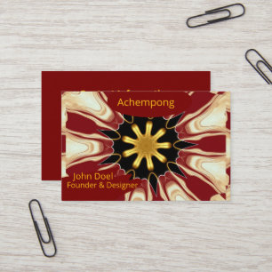 Achempong Crimson & Gold Starburst Luxury Business Card
