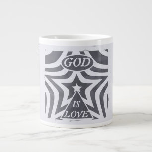 Achempong God Is Love Star Blue & Gray - Oversize  Large Coffee Mug