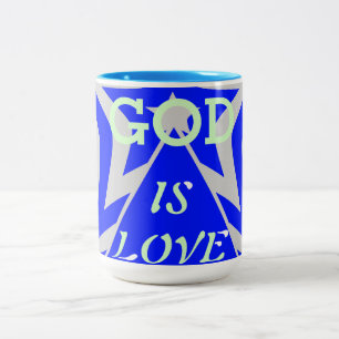 Achempong God Is Love Star Blue & Grey Two-Tone Co Coffee Mug