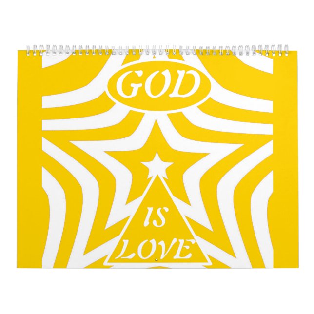 Achempong God Is Love Star Cyber Yellow Monthly  Calendar (Cover)
