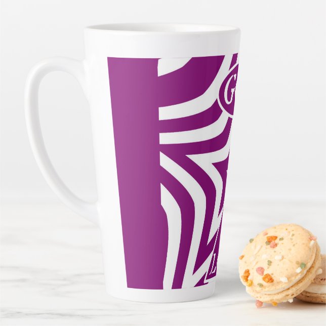 Achempong God Is Love Star Deep Purple  Latte Mug (In Situ)